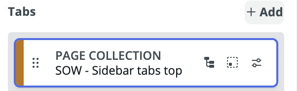 Adding a new tab under the Tabs section